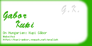 gabor kupi business card