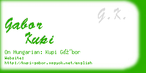 gabor kupi business card